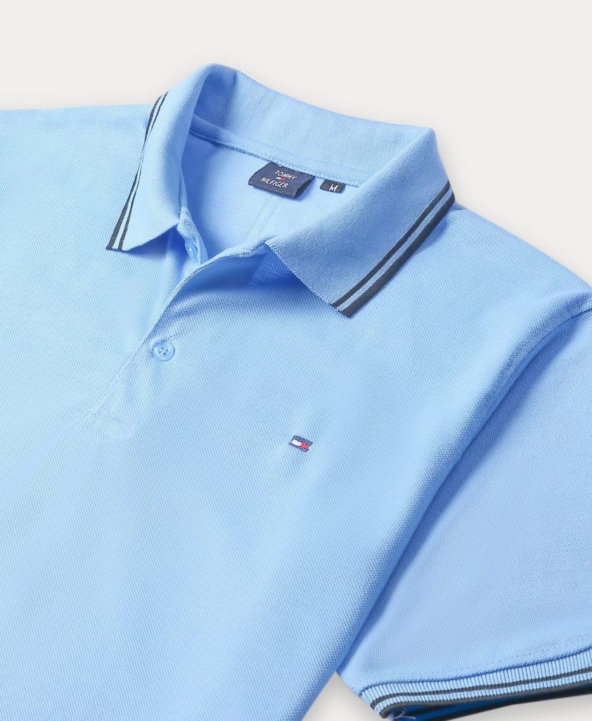 Tommy Tipping Pique Polo Shirt – Sky Blue