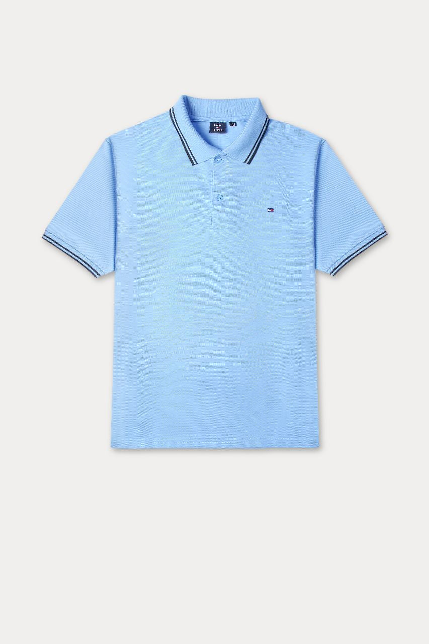 Tommy Tipping Pique Polo Shirt – Sky Blue – Smart Living