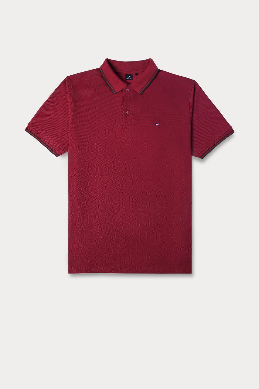 Tommy Tipping Pique Polo Shirt – Maroon