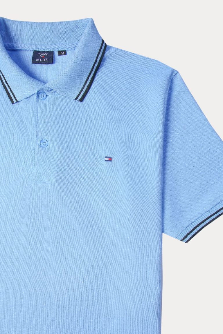 Tommy Tipping Pique Polo Shirt – Sky Blue