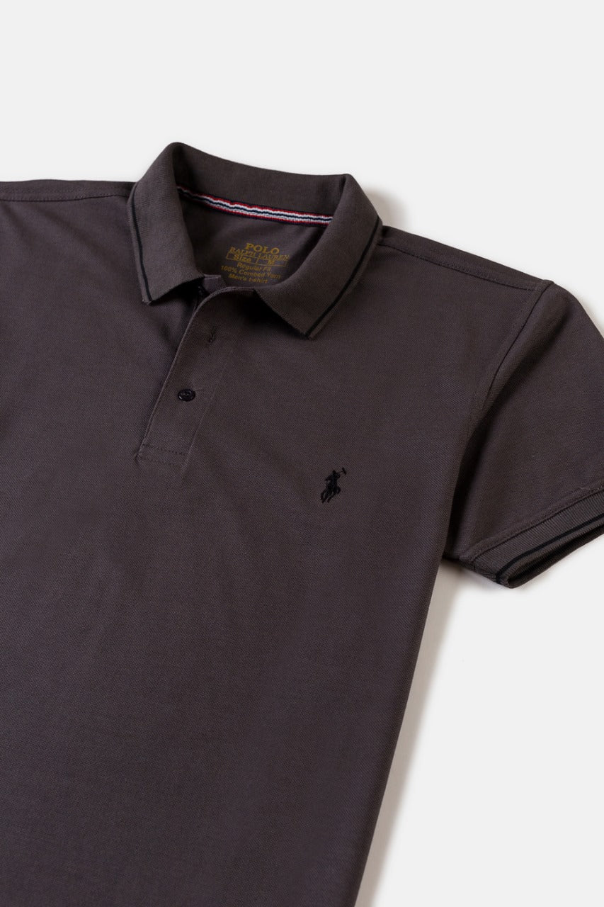 RL Premium Tipping Polo Shirt – Charcoal