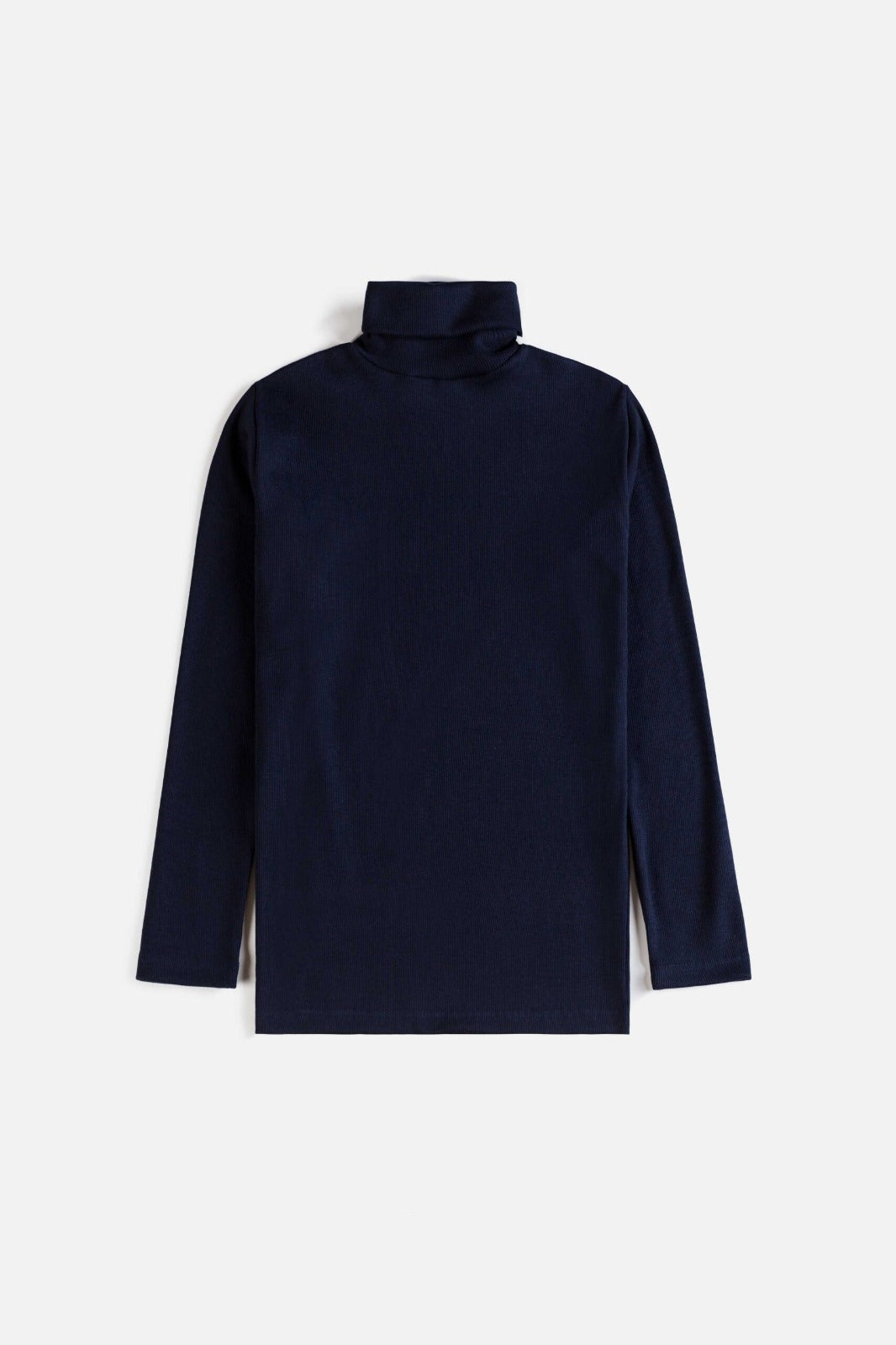 Tommy Rib Cotton Turtle Neck Sweat – Navy Blue