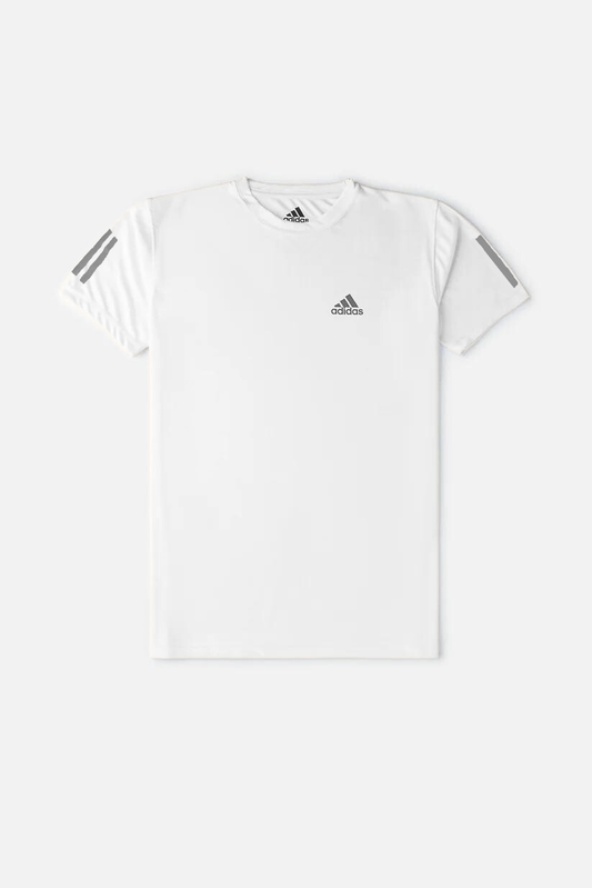 Adidas Premium 3 Stripes Sports T Shirt – White