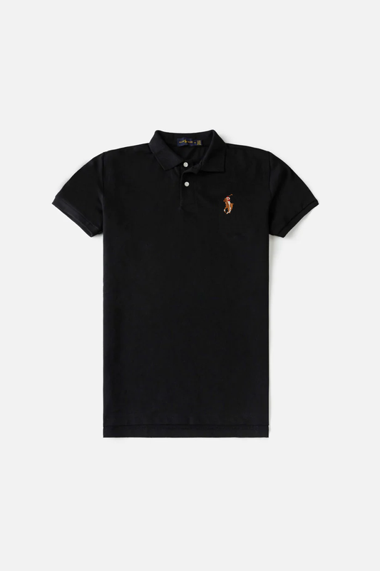 RL Premium Multi Pony Polo Shirt – Black